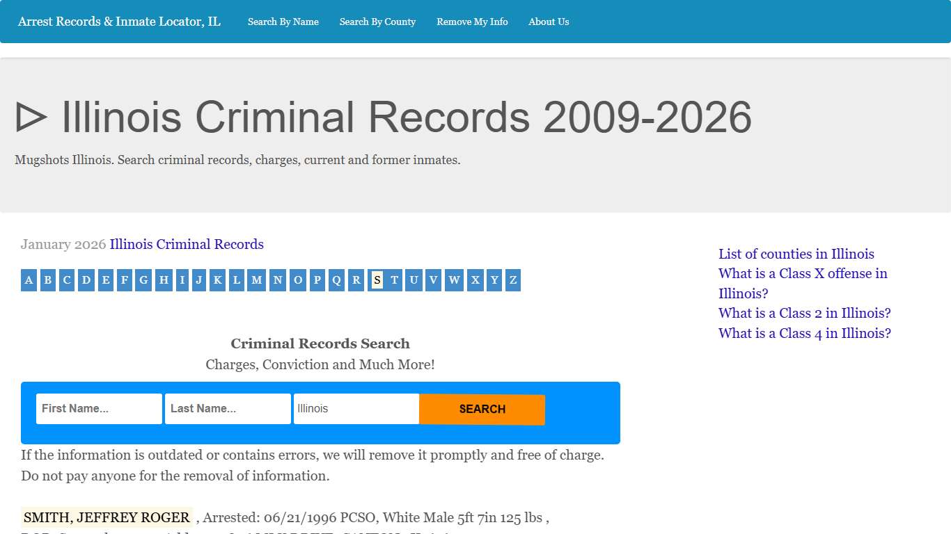 ᐅ Illinois Criminal Records 2009-2026