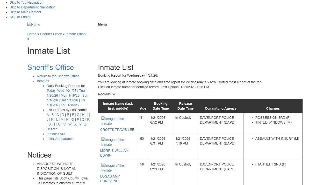 Inmate List